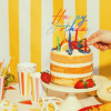 Topo Happy Birthday Azul Colorido
